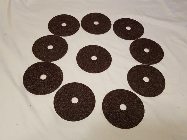 3M 1725 Type C Discs 36 Grit 4 inch X 5/8 inch lot 10 resin bond heavy fibre vtg