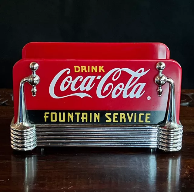 Coca Cola Napkin Holder Coaster Sugar Caddy 1997 Vintage
