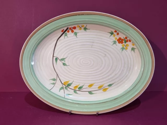 Clarice Cliff Wilkinson Ltd Summer's End Lynton Oval Platter 28 cm x 22 cm C1938