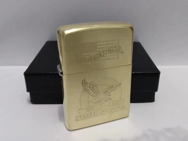 Zippo 2013 Solid Brass Made in USA Eagle 2