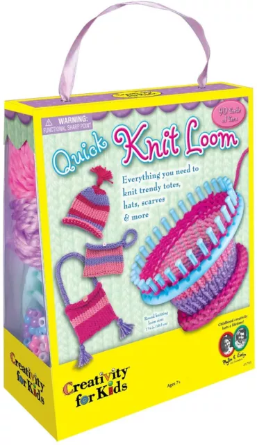 Kit de telar de punto rápido para niños y adultos, artesanías, hilos, NUEVO