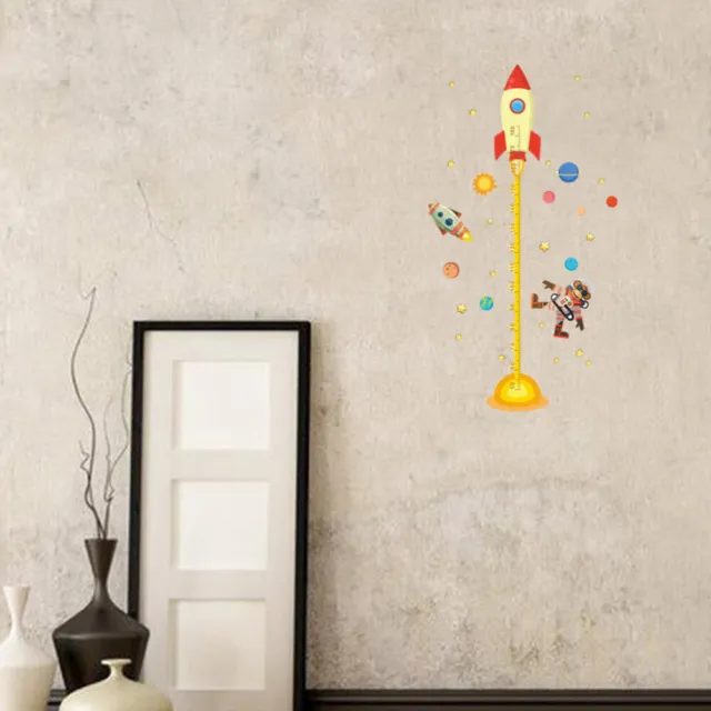 Dibujos animados animales medición de altura espacial pegatina de pared decoración del hogar diagrama regla decoración