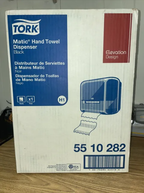 Tork Matic Paper Hand Towel Roll Dispenser 5510282 Elevation Design H1 Black New