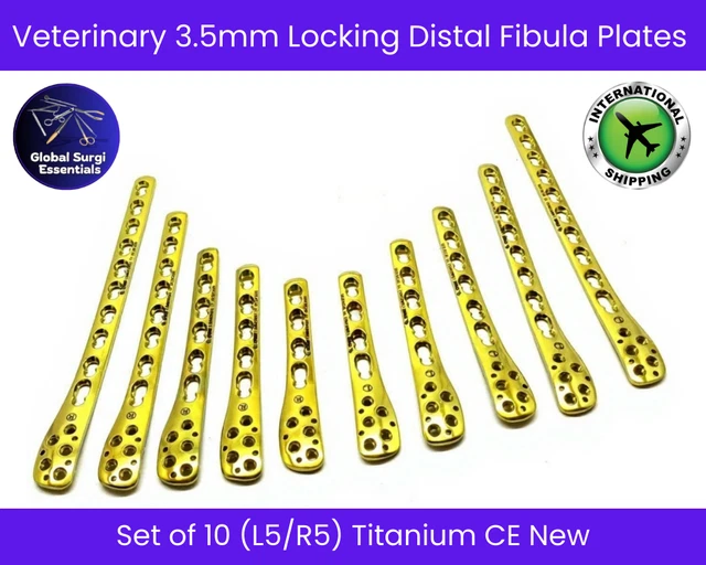 Plaque De Fixation Proximale Fémur Gauche 5.0L/4.5C Inox - Pack De 10, Neuves, Pour Chirurgie Orthopédique
