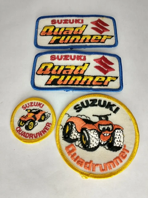 Suzuki Quadrunner Iron On Patches Set Of 4