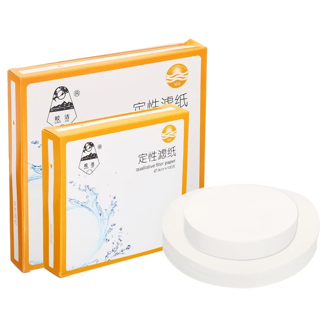 200Pcs 9cm 15cm Qualitative Filter Paper Circles, Fast Speed Round Lab Paper