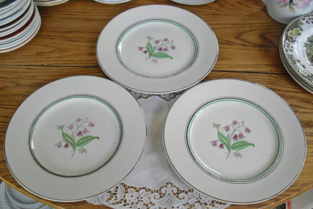 Vintage Syracuse China CORALBEL Old Ivory 10 1/4" Plates ~ Set of 3 ~