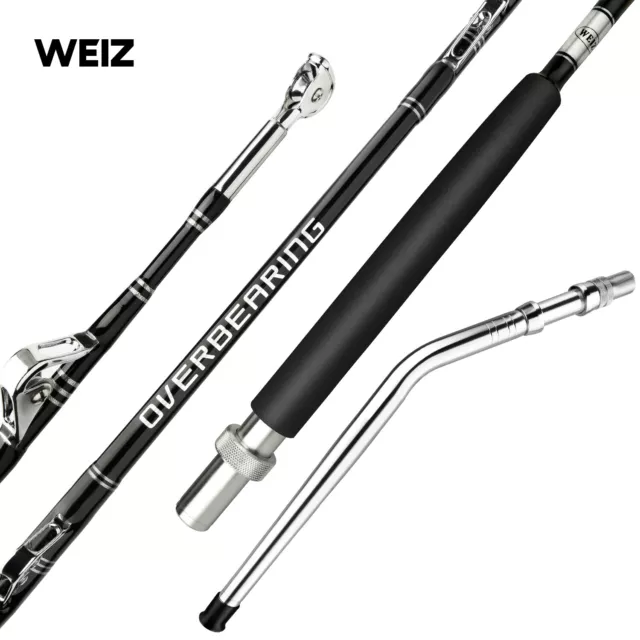 WEIZ BENT BUTT Game Fishing Rod 2 Piece 50-80lb Trolling Rod Saltwater Boat  Rods $137.61 - PicClick AU