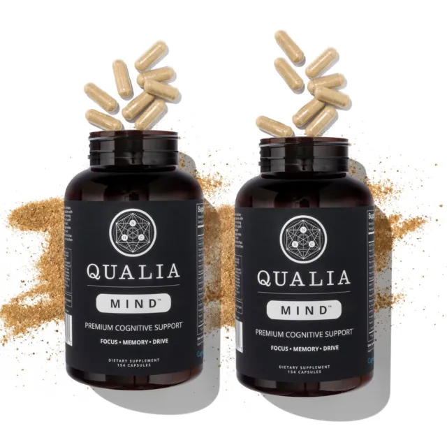 Two (2) x Qualia Mind Brain Supplement Nootropics - (308 Total Capsules) - New