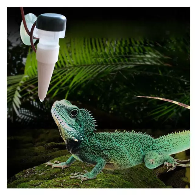 Reptile Drinking Water Drip Set, 1300ML Drinking Fountain Water Dispenser for