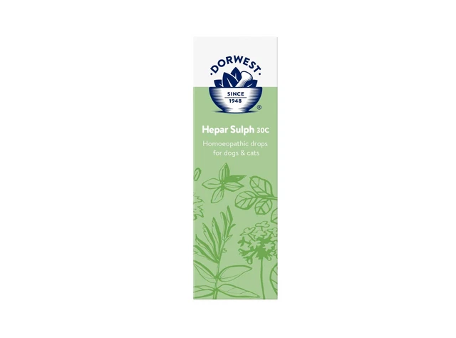 Hepar Sulph 30C Liquid - 15ml - Dorwest for Dogs & Cats - Homoeopathic FREE P&P