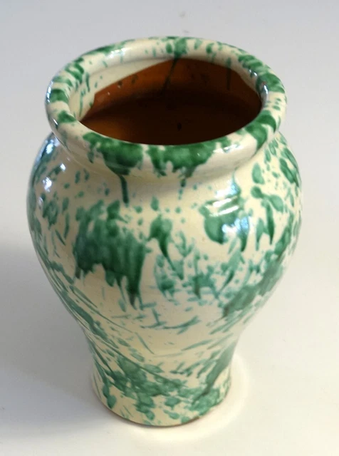 Petit vase en terre cuite rouille et blanc - 25 cm | Prince Décoration