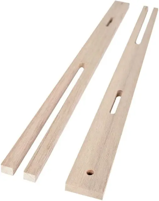 2 puntales de cabecera patas de madera dura de calidad, preperforadas y ranuradas múltiples F
