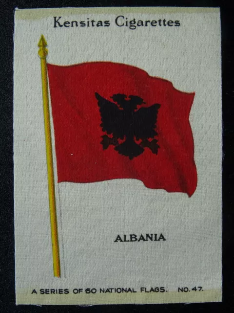 No.47 ALBANIA National Flags by Kensitas Silks / J. Wix & Sons Ltd 1934