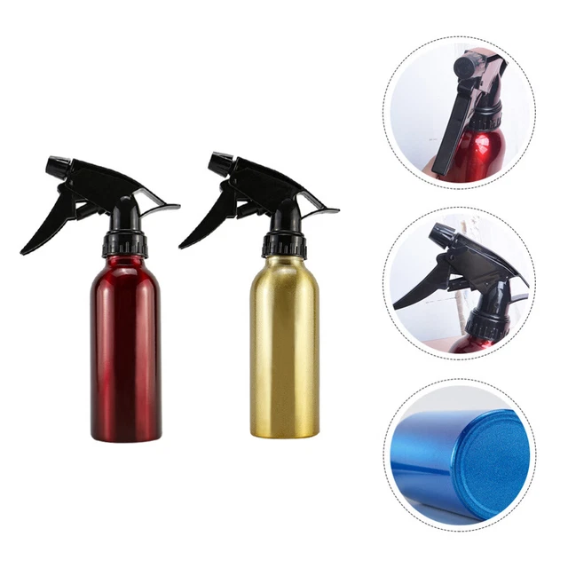 2 piezas botella de vidrio en aerosol para el cabello lata de riego plástico Go contenedores hidratantes