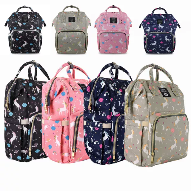 Mummy Diaper Bag Maternity Baby Nappy Backpack Waterproof Free Get Stroller Hook