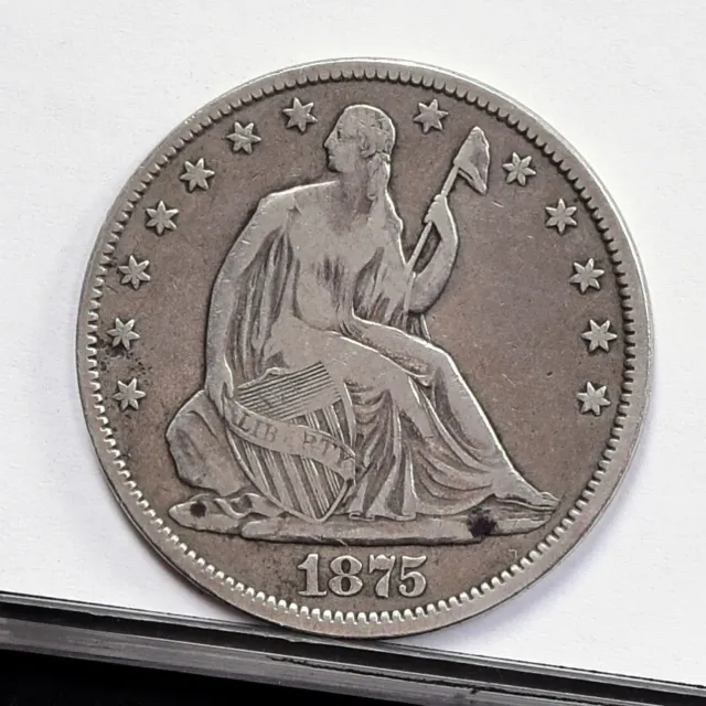 1875-CC Liberty Seated Half Dollar - VF Details, Cleaned (#48917-L)