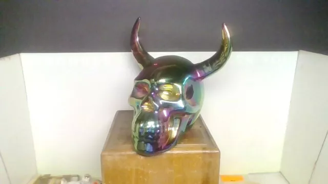 happy halloween devil skull ceramic decoration