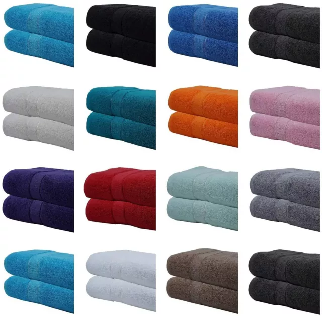 2x Premium extra große Super Jumbo Badlaken 100 % gekämmte Baumwolle Luxus Handtücher