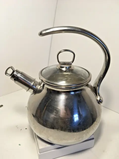 Princess House Heritage Stainless Steel Cookware Classic Tea Kettle 2 Qt Lid