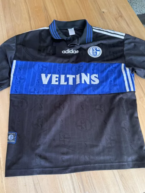 Schalke 04 1997-98 Auswärts Trikot "XXL" adidas "Veltins" schwarz XXL