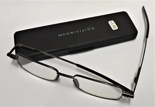 FOSTER GRANT-FOLD FLAT Reading Glasses-Magnivision-GAVIN-SUPER SOLID QUALITY(B64