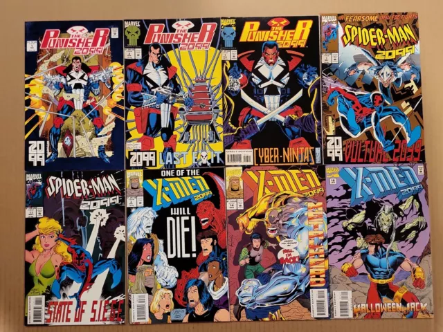 2099 Lot of 8 Punisher Spider-Man X-Men Marvel 1993 VF/NM avg