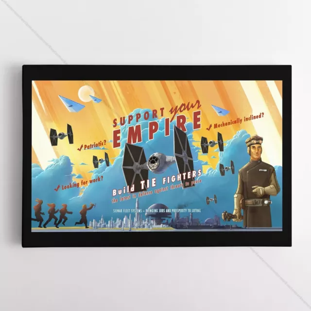 Star Wars Propaganda Poster Canvas Support The Empire #1 Wall Art Print