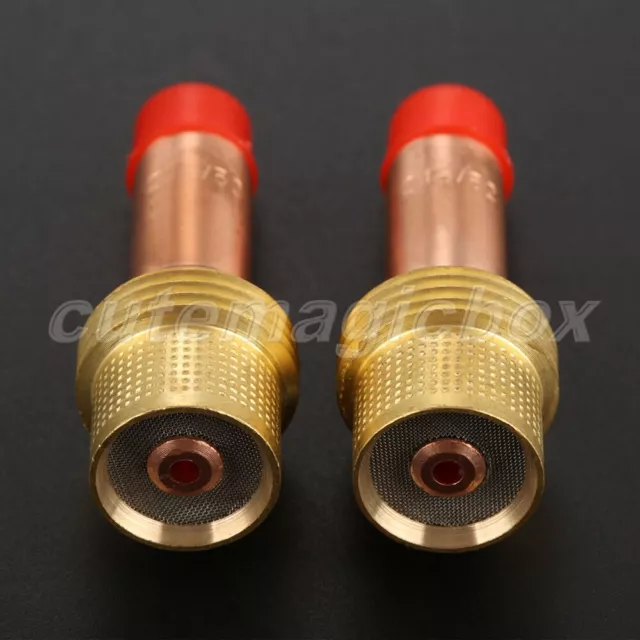 Connector 2.4mm Gas Lens Collets Body 45V26 3/32" DB SR WP 17 18 26 TIG Torch 2X