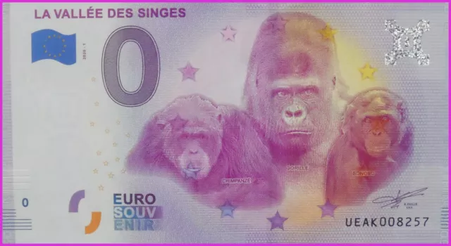 Geldschein Zero Euro Die Vallee Der Singes 2020/1 Zahlen Verschiedene