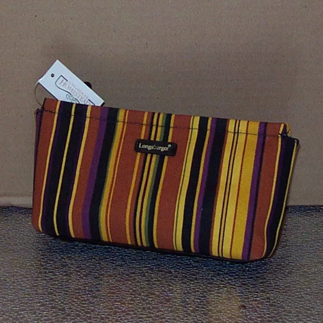 Longaberger Autumn Stripe COSMETIC BAG ~ New with Tags plus FREE SHIPPING!