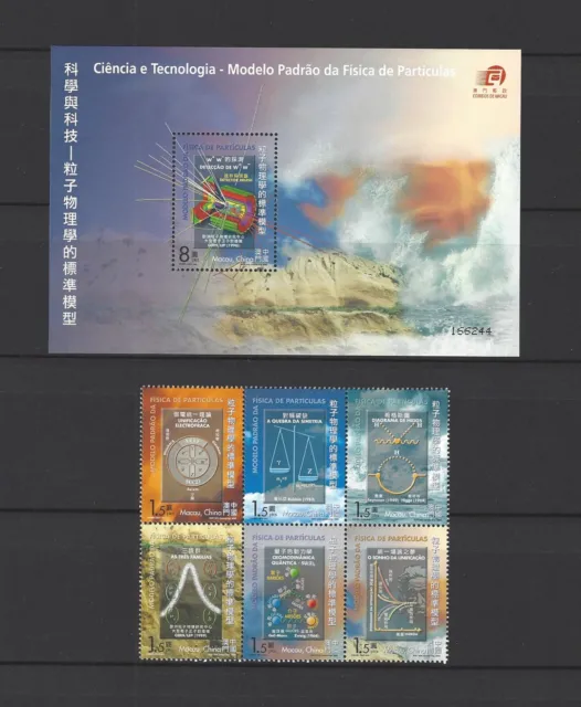 Macau Macao 2002 Science of Particle Physics Stamp set