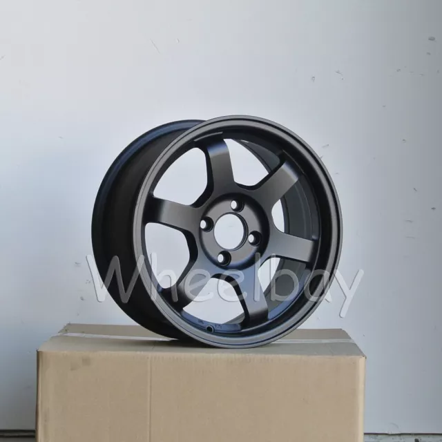 On Sale 4 Pcs  Rota Wheels Grid 15X7 4X100 38 67.1 Satin Black