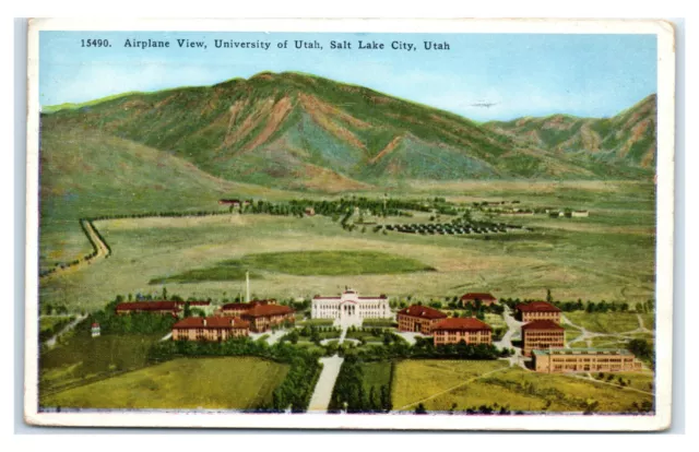 Postcard Airplane View, University of Utah, Salt Lake City 1936 S1