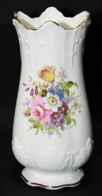 Lovely Small Vintage Fine Bone China Aynsley Vase in Howard Sprays Pattern