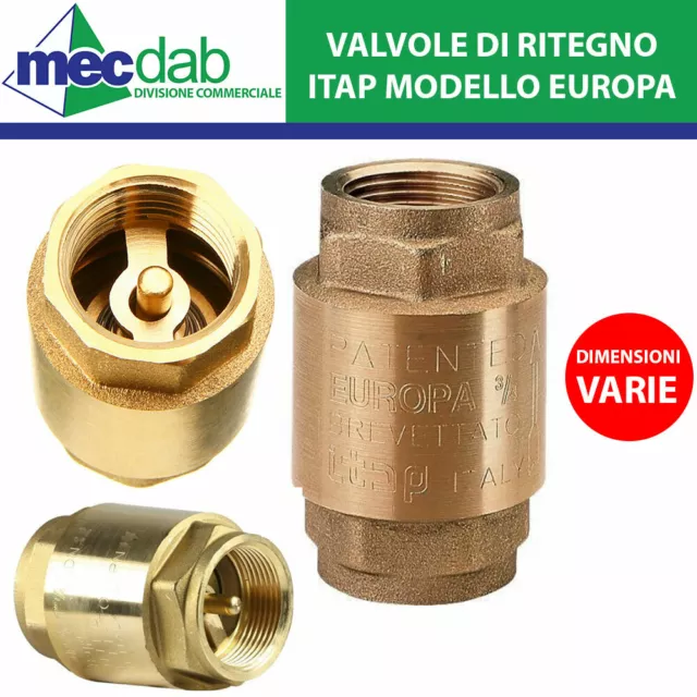 VALVOLA DI RITEGNO FONDO 1 Itap NON RITORNO IN OTTONE TUBO IMPIANTO Acqua 88555155 - 2