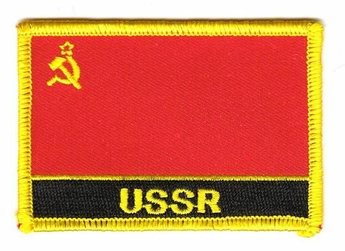 Aufnäher UDSSR Schrift Patch Flagge Fahne