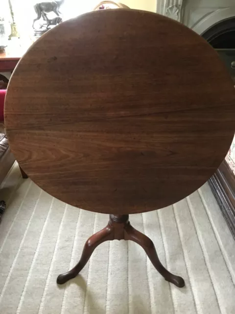 Antique 19th Century (Georgian?) Circular Mahogany/ oak,  Snap Top /Side /Table