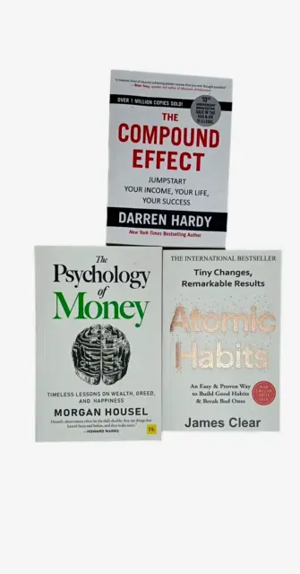 La psychologie de l'argent + Atomic Habit + effet composé 3 livre en combo