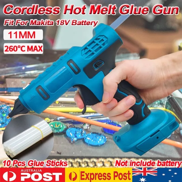 100W Cordless Hot Melt Glue Gun with 11mm Glue Sticks for Makita