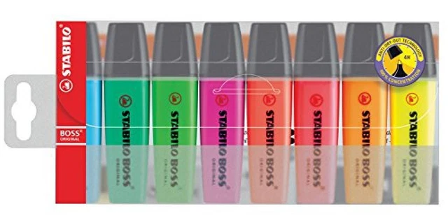 (TG. 8er pack) STABILO Boss Original – Pennarello pastello, confezione da 8, 1