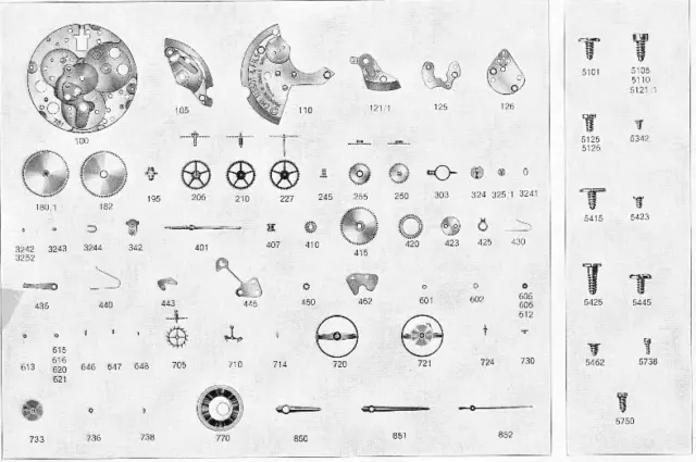 TISSOT 2451 steel Swiss Watch Movement Original Spares Parts - Choose From List