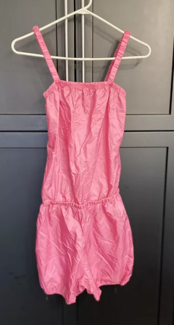 Ballet Warm Up Romper Hot Pink Vintage Trash Bag Mer-Wear Size Small