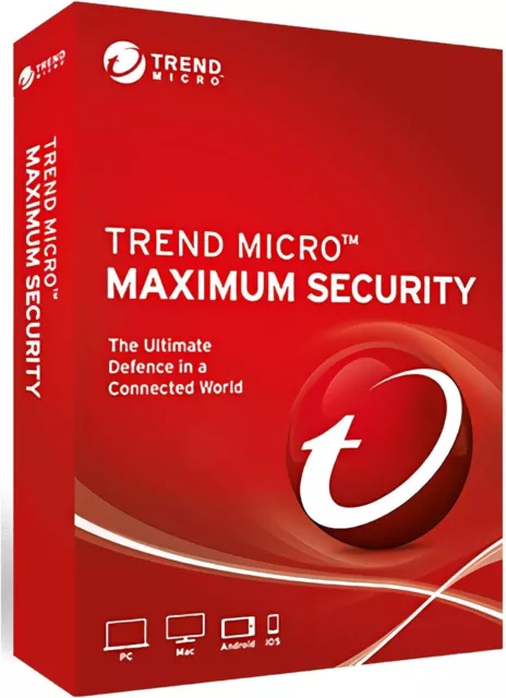 TREND MICRO MAXIMUM SECURITY 2024 for 1 DEVICE 1 YEAR - SAME DAY EMAIL LICENCE