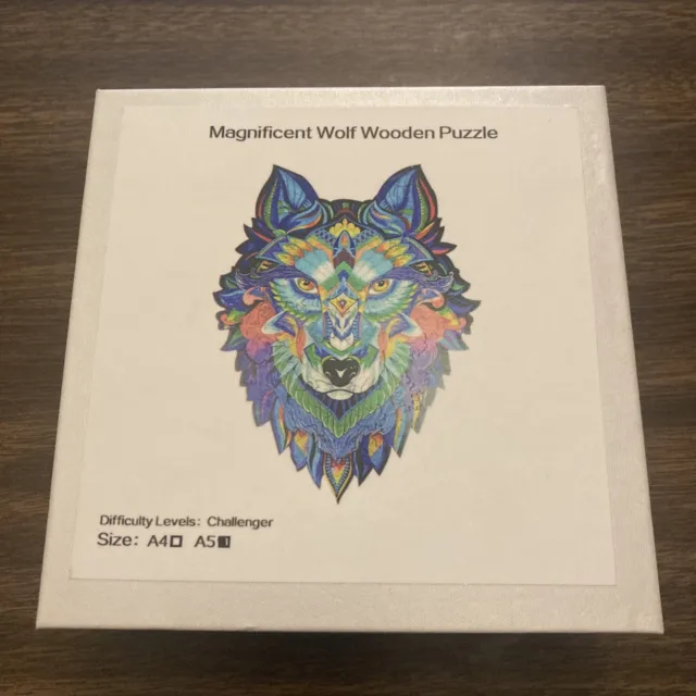 wooden puzzles for adults Magnificent Wolf Wooden Puzzle 100 Pieces Whimsy Nice!