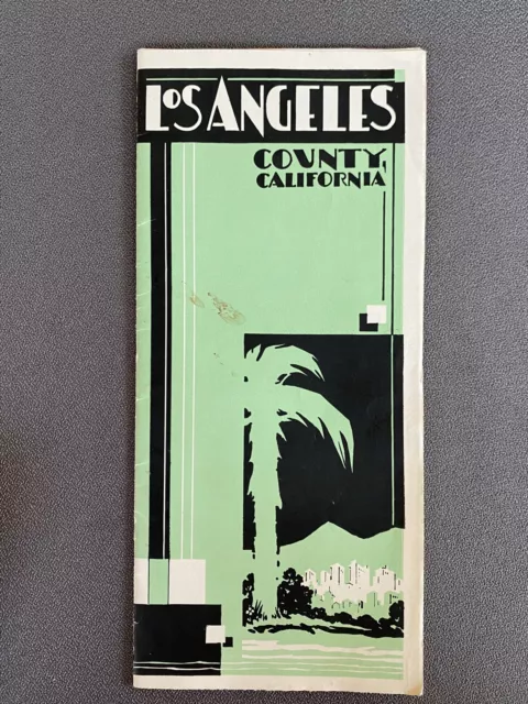 Art Deco Los Angeles County, California Brochure 1930’s EUC