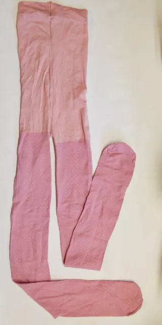 MARKS & SPENCER 1x 3x Girls Black Pink Tights Age 5/6 6/7 7/8 9/10 Years (A99)