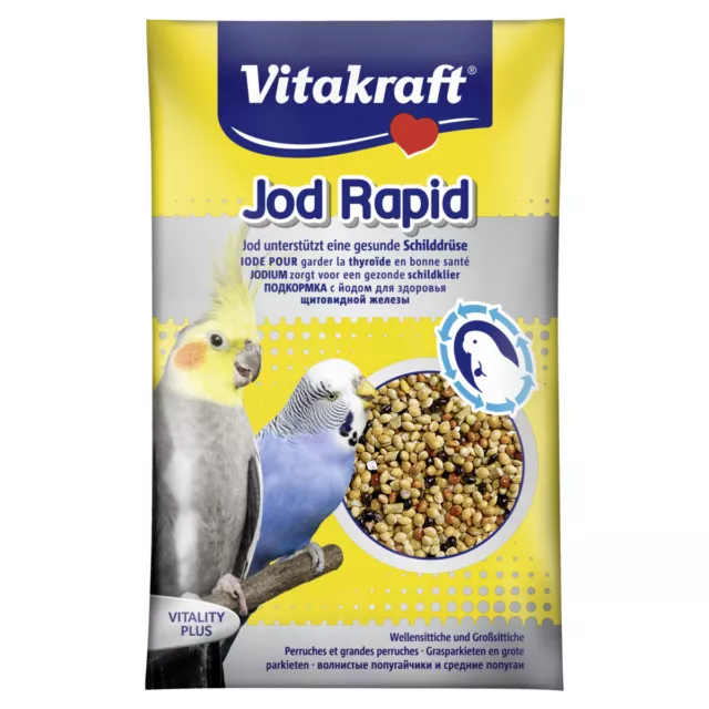 Vitakraft Iode Rapid pour Perruches Ondulées & Grandes Perruches 20 G, Nouvelle