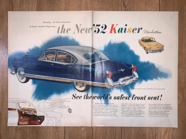 Magazine Ad* - 1952 - Kaiser Manhattan - (two-pages)