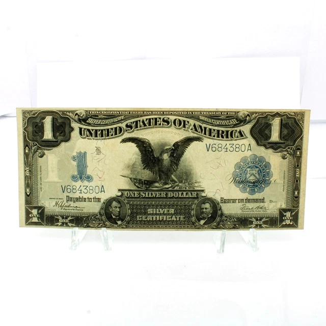SERIES OF 1899 US BLACK EAGLE ONE DOLLAR LARGE SILVER CERTIFICATE Fr.236 CB382-1